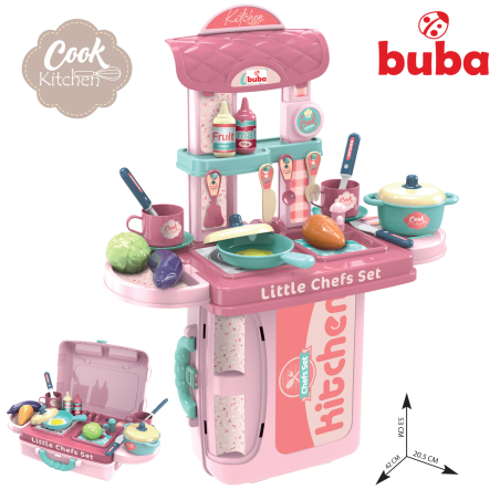  Комплект кухня Buba, Куфар 008-971, Розова 