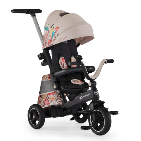  Триколка KinderKraft EASYTWIST, Бежова/птици 