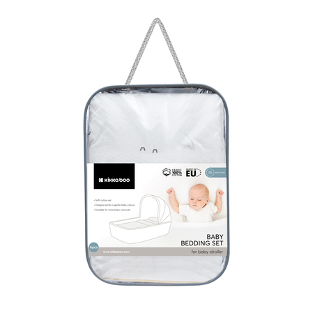 KikkaBoo Бебешки Спален Комплект за Количка 6 Части Sleepy Sheep