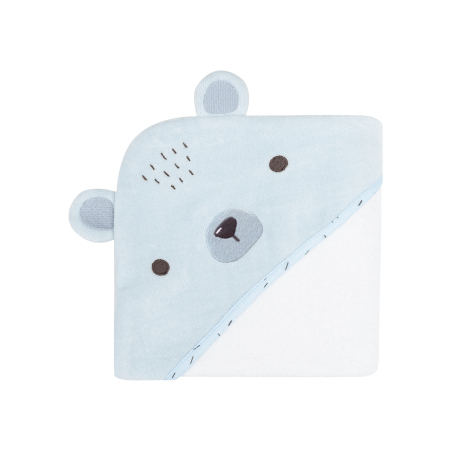 KikkaBoo Хавлия с качулка 90/90см Bear with me Blue