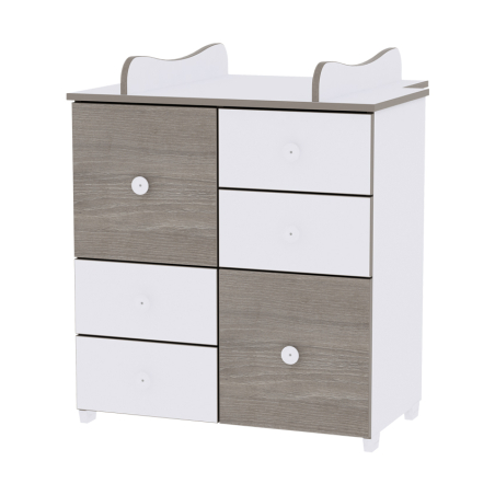 LORELLI CUPBOARD COLOR WHITE/BROWN  NEW