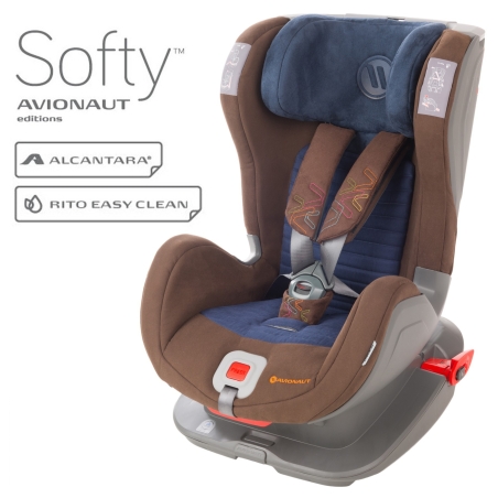  Столче за кола Avionaut Glider Softy с IsoFix F.02, 9-25 кг, Кафяво/Синьо 