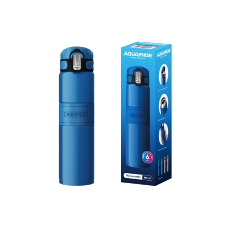 AQUAPHOR Термо Бутилка  Синя 480мл.