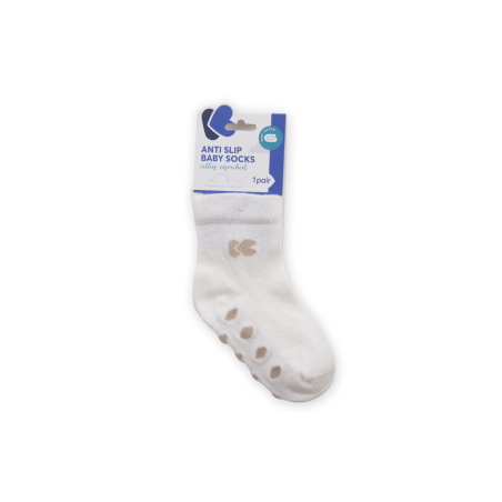 Бебешки чорапи с релефно стъпало White 1-2г
