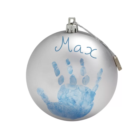 BABY ART MY BABY STILE  КОЛЕДНА ТОПКА  CHRISTMAS BALL СРЕБЪРНА