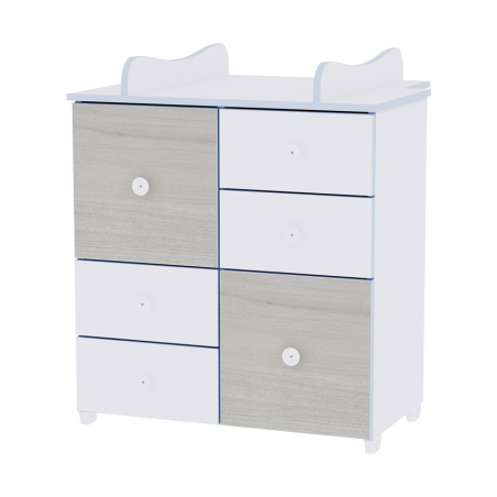 LORELLI CUPBOARD WHITE/BLUE ELM NEW