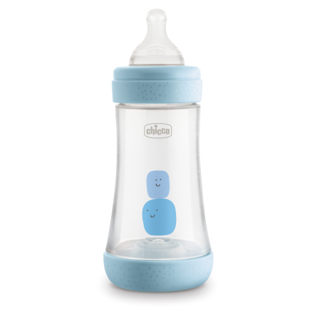 CHICCO Шише Perfect 5 РР 2м+ 240 мл. за момиче синьо