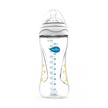  Шише за хранене Nuvita 6030 Mimic, 250 мл, Бяло 