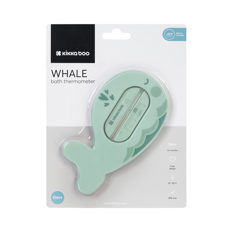 KikkaBoo Термометър за Вода Whale Mint