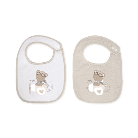 KikkaBoo Сет 2 бр. хавлиен лигавник тери Dreamy Flight Beige