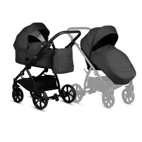 Tutis LEO Black  020 Комбинирана Детска Количка 2 в 1