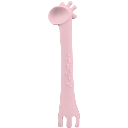 Лъжица силиконова Giraffe Pink