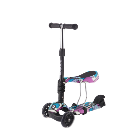 KikkaBoo Makani Тротинетка 3в1 Ride and Skate Picasso