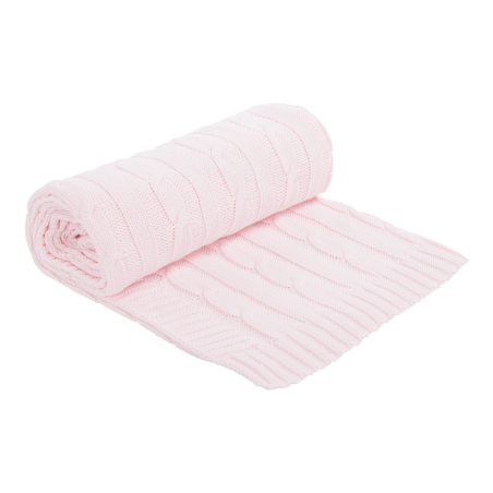 Плетено памучно одеяло Light Pink