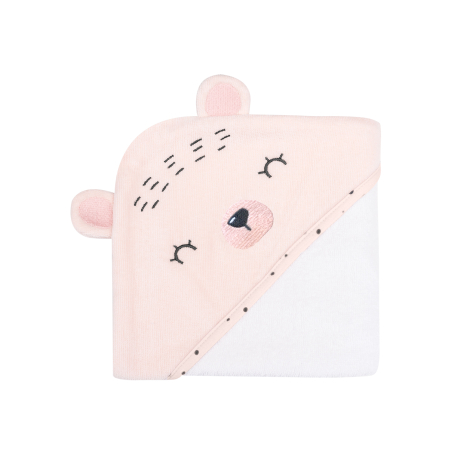 KikkaBoo Хавлия с качулка 90/90см Bear with me Pink