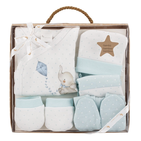 Interbaby Детски Комплект за Изписване Син 5 Части 0-6М+ DSET01 DSET02