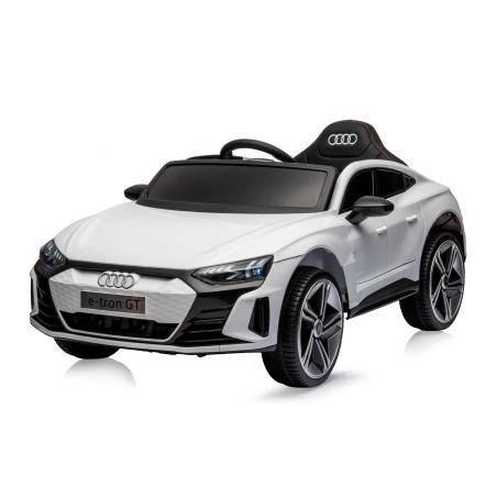 Chipolino  Електрическа кола Audi e-Tron Бяла с Кожена Седалка