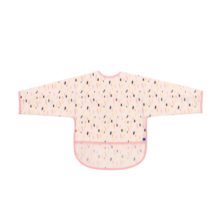Непромокаем лигавник с ръкави и джоб Arty Pink Pattern