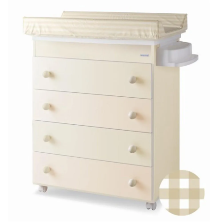 Скрин с вана за къпане и повивалник B947 ivory vichy camel