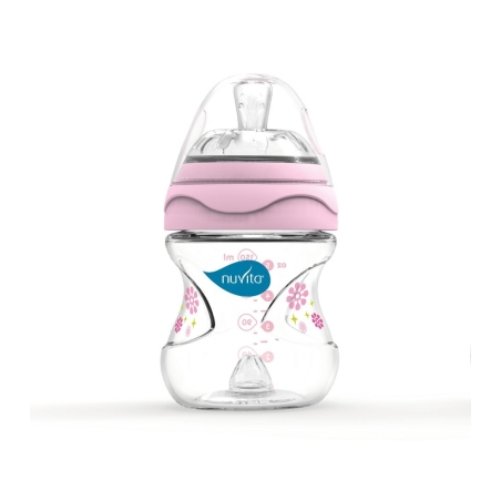  Шише за хранене 6010 Nuvita Mimic, 150 мл, Розово 