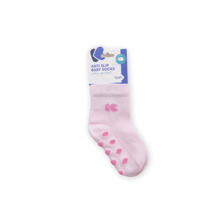 Бебешки чорапи с релефно стъпало Pink 6-12м