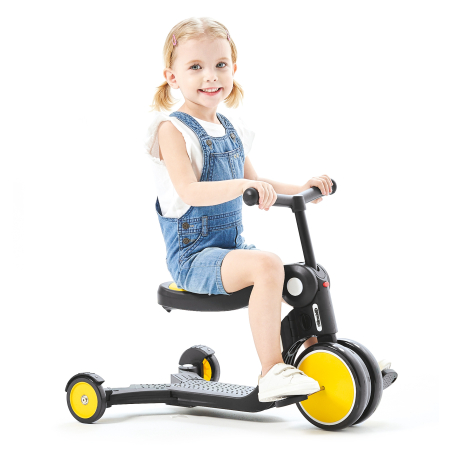 Chipolino  Детска играчка скутер 4 в 1 ALL RIDE Жълт