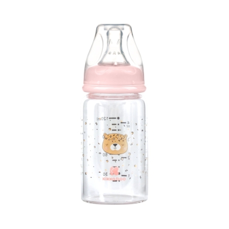 KikkaBoo Шише Стъклено 120мл Savanna Pink