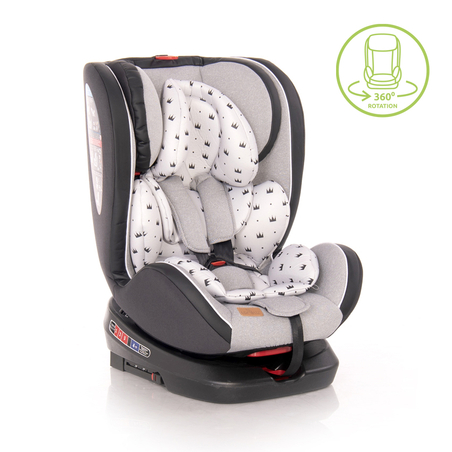 АВТОСТОЛ NEBULA ISOFIX 0-36 KG ROT.GREY CROWNS
