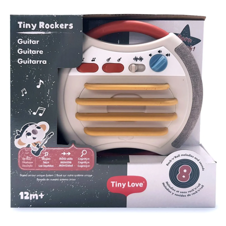 Tiny Love Електронна музикална играчка Китара от серията Tiny Rockers с 8 рокендрол мелодии с иновативни струни и плъзгачи 12м+