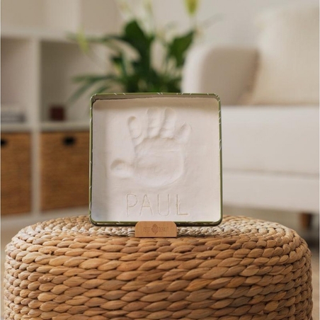 Petit ARTichaut Правоъгълна Метална Кутия за Бебешки Отпечатък със Стойка Olive Tree