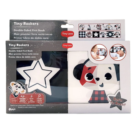 TINY LOVE Мека двулицева текстилна книжка обиколник Double Sided First Book от серията Tiny Rockers 0м+
