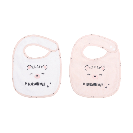 KikkaBoo Сет 2 бр. лигавник тери+велур Bear with me Pink