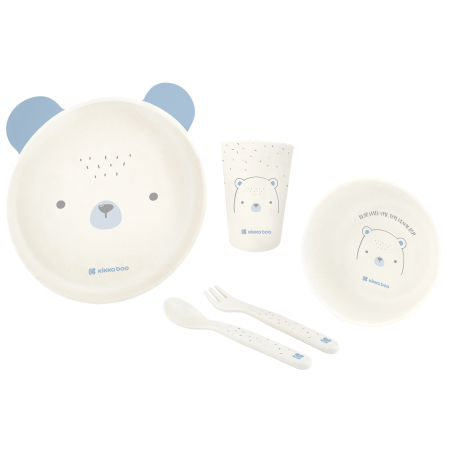 Сет за хранене пластмаса Bear with me Blue