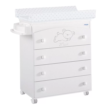 Скрин с вана за къпане и повивалник B970 white vichy blue