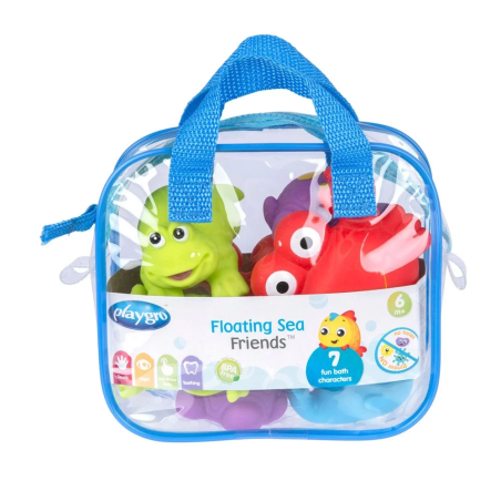 PLAYGRO ЖИВОТНИ ЗА БАНЯ СИН ЦВЯТ (7БР./ОП.) 6М+