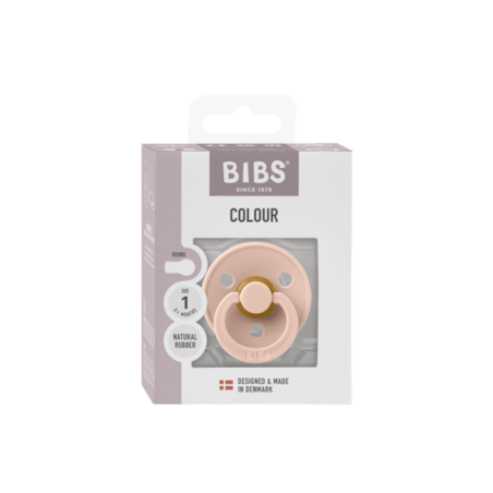 BIBS Colour Залъгалка от Каучук 1 брой цвят Blush от 0-6 месеца