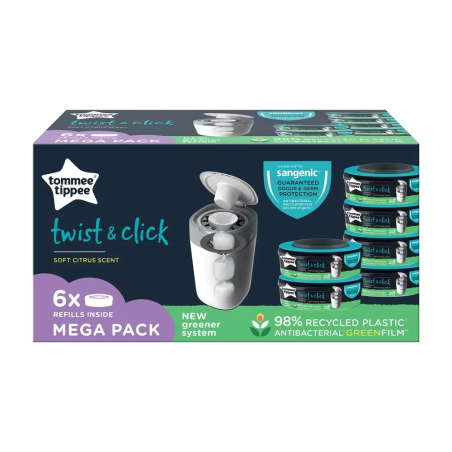 Tommee Tippee КОМПЛЕКТ КАСЕТИ ЗА ХИГИЕНЕН КОШ TWIST&CLICK - 6 БР./ОП.
