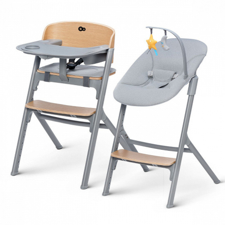  Столче за хранене KinderKraft LIVY+ шезлонг CALMEE, дърво 