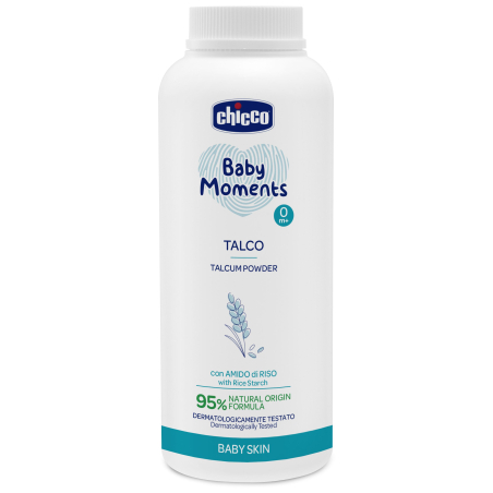 CHICCO Бебешка пудра Baby Moments 0м+ 150 грама