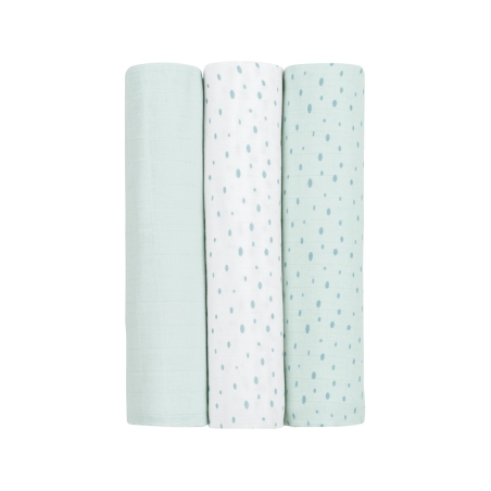 Комплект 3 бр муселинови пелени 100х100 см Dots Blue