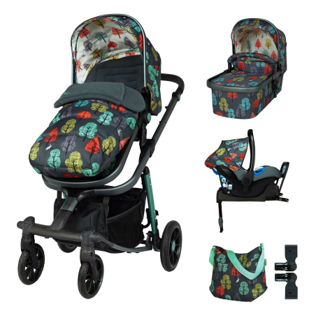 Промопакет Cosatto Giggle Quad Hare Wood 3в1 + i-Size база и чувалче за крака