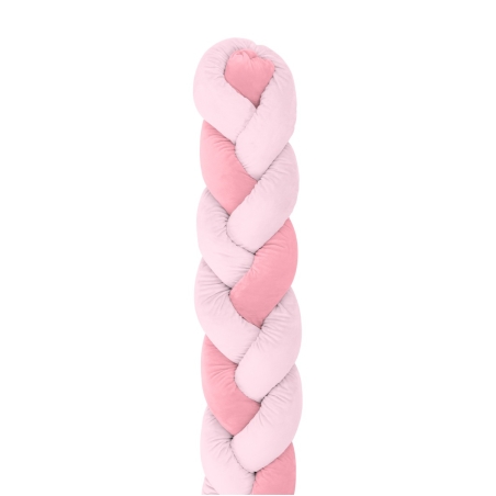 Плетен плюшен обиколник 210см 3 плитки (20см) Pink