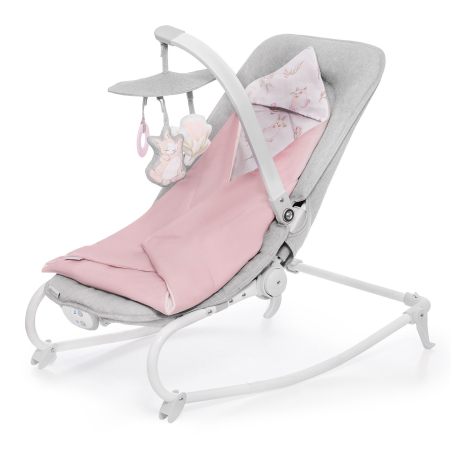 Шезлонг с вибрация и мелодии KinderKraft Felio, Светлорозов