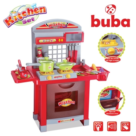  Голяма детска кухня Buba Superior, Червена 