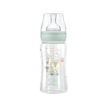 KikkaBoo Шише Стъклено 240мл Jungle King Mint