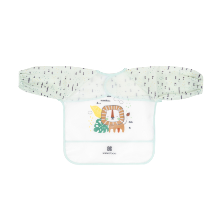 KikkaBoo Непромокаем лигавник с ръкави и джоб Savanna Mint