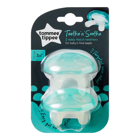 Tommee Tippee ГРИЗАЛКА ЕТАП 1 3м+ (2 бр./оп.)  зелен
