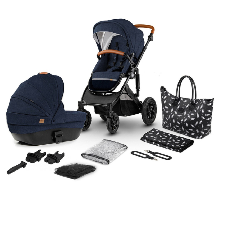 Бебешка количка KinderKraft PRIME 2в1, Синя