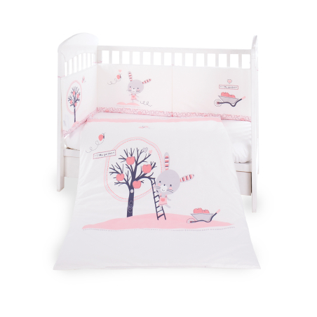 Бебешки спален комплект 2 части EU style 70/140 Pink Bunny