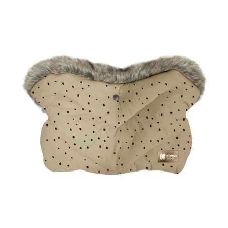Ръкавица за количка Luxury Fur Dots Beige